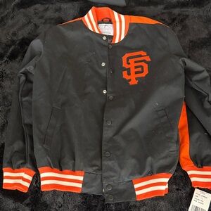 Black and Orange Varsity Jacket
